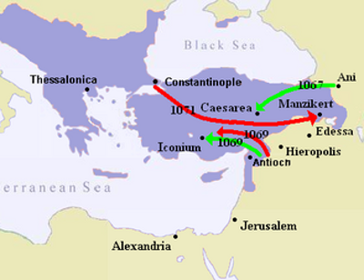 1048 byzantineseljuk wars byzantine forces defeated their selju 09 18