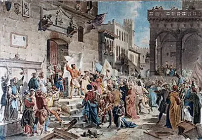 1378 unrepresented labourers revolted and violently took over the 07 21