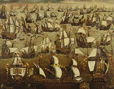 1602 anglo spanish war the english navy defeated a spanishportu 06 03