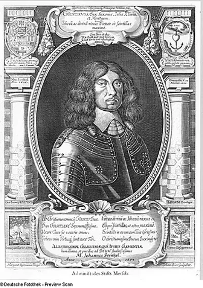 1615 christian i duke of saxe merseburg died 1691 10 27
