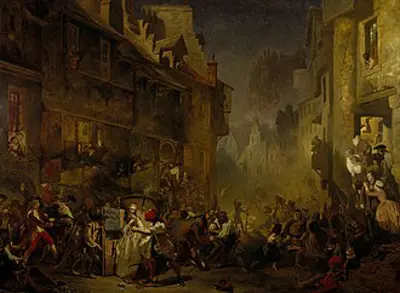 1736 following the porteous riots a mob storms the tolbooth pris 09 07