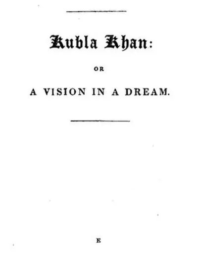 1816 the poems kubla khan and christabel by english poet samuel t 05 25