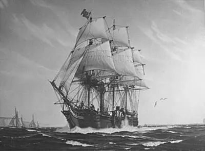 1819 ss savannah leaves port at savannah georgia united states 05 22