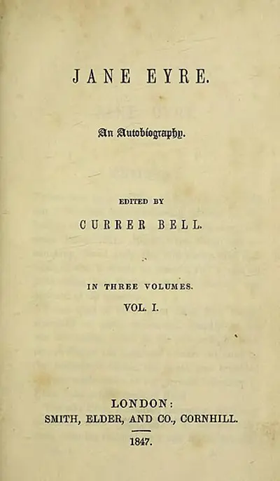 1847 the novel jane eyre is published in london