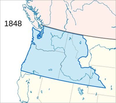 1848 oregon territory is organized by act of congress
