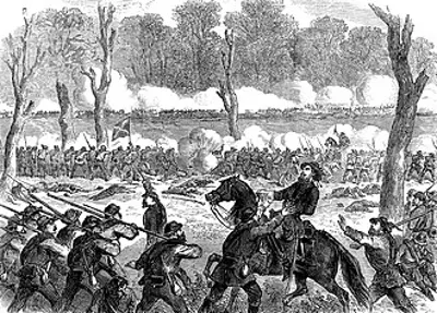 1863 american civil war the first day of the battle of chickamau 09 19