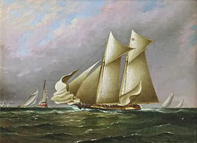1900 the luxury raching yacht idler capsizes and sinks on lake er 07 07
