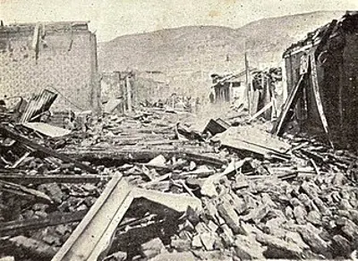 1906 an earthquake registering approximately 8