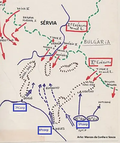 1912 first balkan war the battle of kumanovo concludes with the 10 24