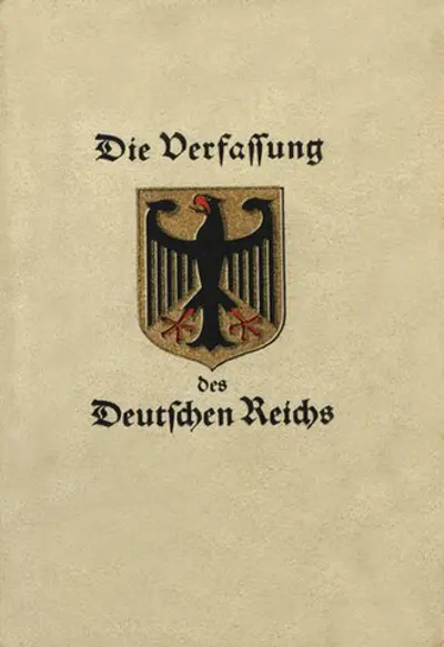 1919 germanys weimar constitution is signed into law