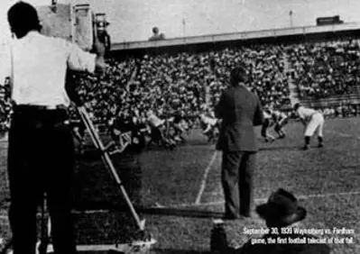 1939 nbc broadcasts the first televised american football game