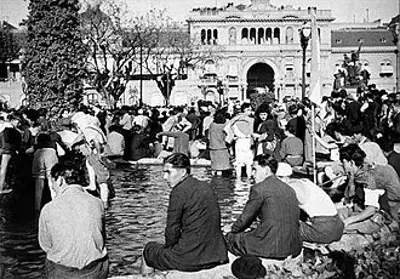 1945 a large demonstration in buenos aires argentina demands ju 10 17