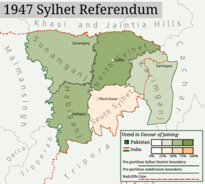 1947 referendum held in sylhet to decide its fate in the partitio 07 06