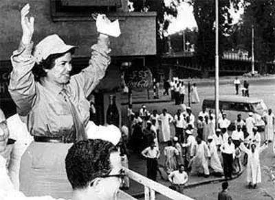1957 rawya ateya takes her seat in the national assembly of egypt 07 14