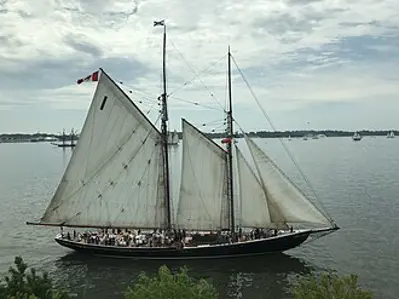 1963 the ship bluenose ii was launched in lunenburg nova scotia