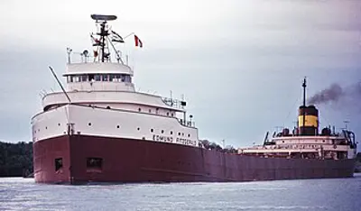 1975 the 729 foot long freighter ss edmund fitzgerald sinks durin 11 10
