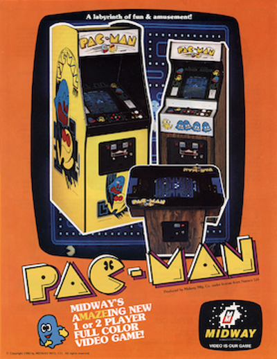 1980 location testing for pac man a japanese arcade game that be 05 22