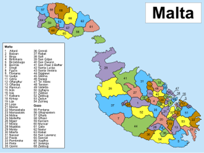 1993 malta is officially subdivided into 68 local councils by the 06 30