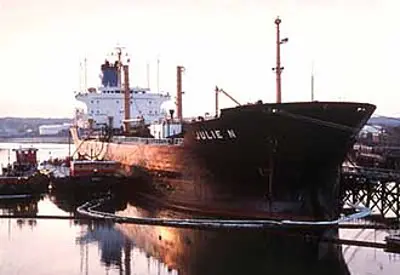 1996 confusion on a tanker ship results in the julie n oil spill 09 27