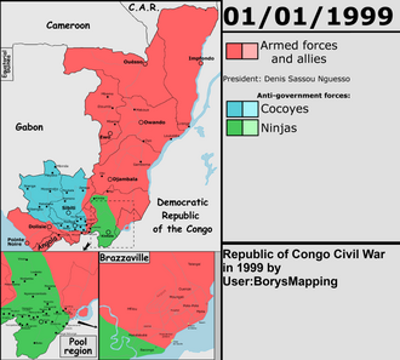1997 the second republic of the congo civil war begins
