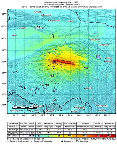 2001 a magnitude 7