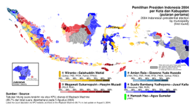 2004 the first direct indonesian presidential election is held