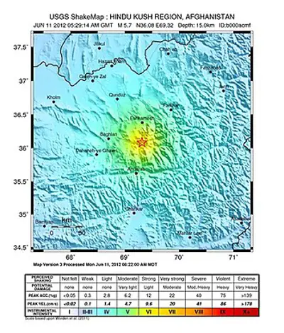 2012 75 people die in a landslide triggered by two earthquakes in 06 11