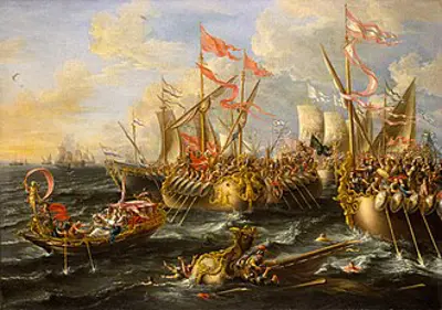 30 bc war of actium octavian defeated the forces of mark antony a 08 01