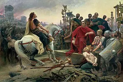 52 bc gallic wars vercingetorix leader of the gauls surrenders 10 03